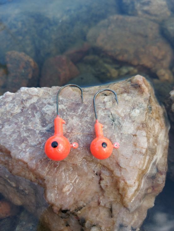 Jig head set red, two jigheads 9 g and 13 g