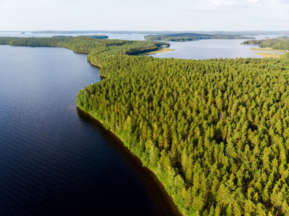 Beautiful lake landscape of Finland
